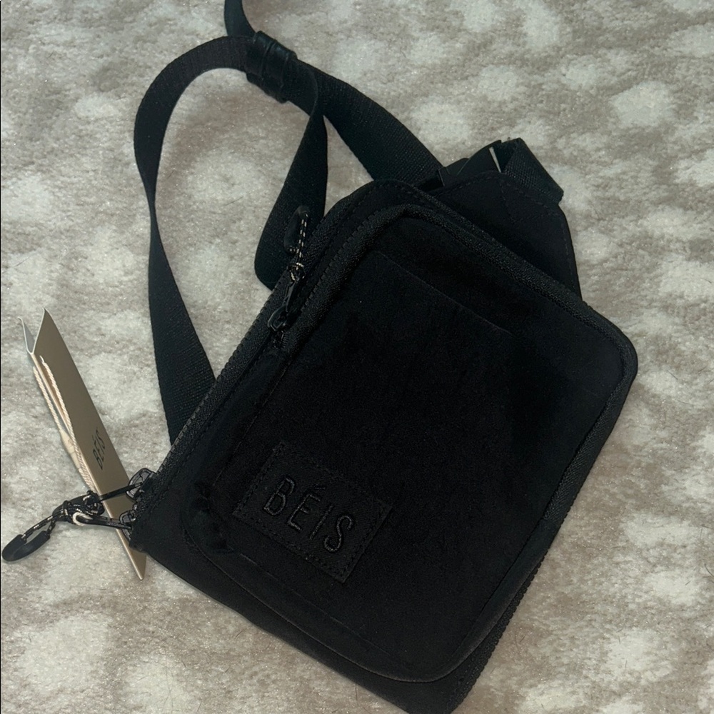 BEIS Jet Black Belt Bag